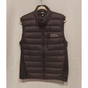 Eddie Bauer Mens Black 550 Down Filled Packable Puffer Vest Size Medium